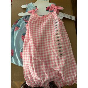 New with Tags Carter's 3Pc Romper Top with Bloomers Size 3 months